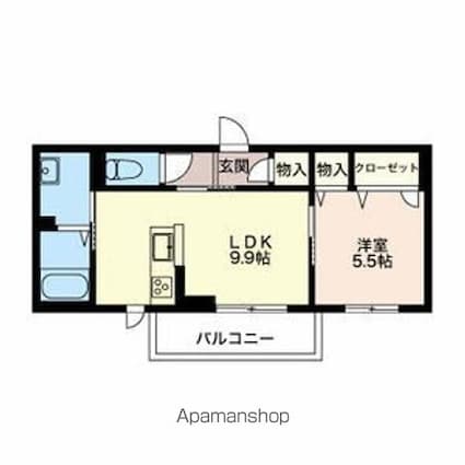 丸花見壱号館[1LDK/40.64m2]の間取図