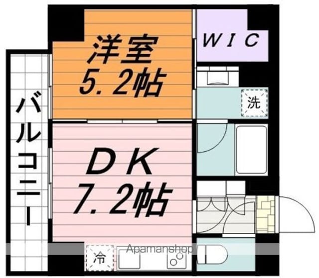 パークハビオ飯田橋[1DK/30.99m2]の間取図