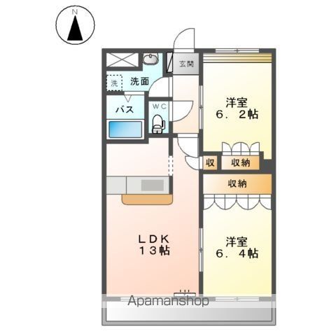 【岐阜市長良のマンションの間取り】