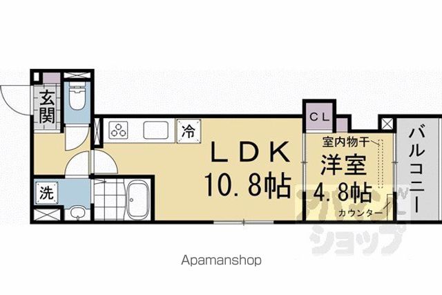 GRAMM丹波口の間取り写真