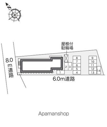レオパレススペシャルステージＣ[1K/20.28m2]の配置図