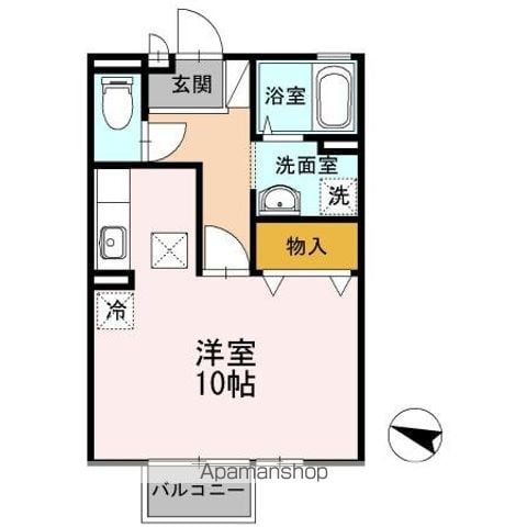 岩輝ハイツ ニ号館の間取り写真