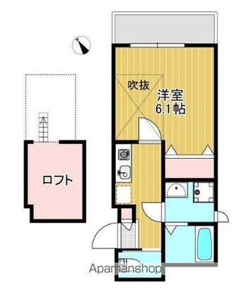 ｍａｈａｌｏ[1K/22.47m2]の間取図