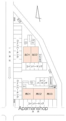 プレシャスタイム中央町ツインタワー南[1LDK/30.24m2]の配置図