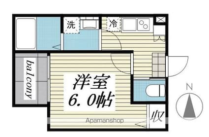 ｃｏＳｙ８[1K/21.18m2]の間取図
