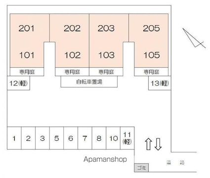 フォブール大町[2LDK/57.13m2]の配置図