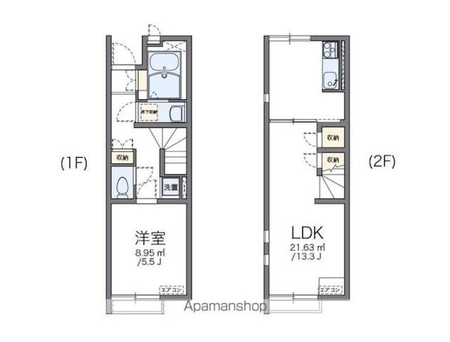 レオネクスト等々力[1LDK/46.94m2]の間取図