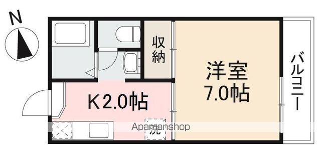 ヴィラ・アンソレイエ香西本町IICの間取り写真