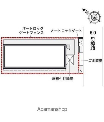 レオパレスＨＡＭＡＣＨＯ[1K/19.87m2]の配置図