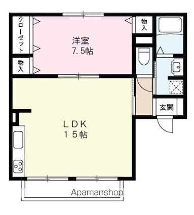 Ｋ・Ｎタウンコート[1LDK/52.04m2]の間取図