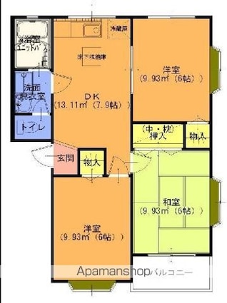 アネックス２１高林[3DK/52.99m2]の間取図
