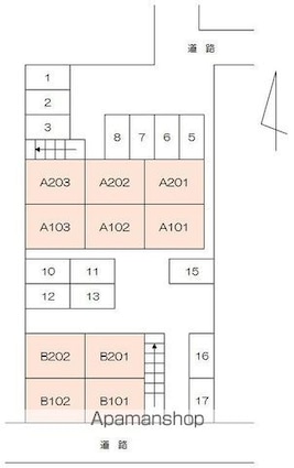 エクセレントハイツ木太[2DK/46.37m2]の配置図