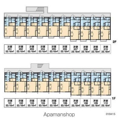 レオパレスエントラレ[1K/23.18m2]の間取図