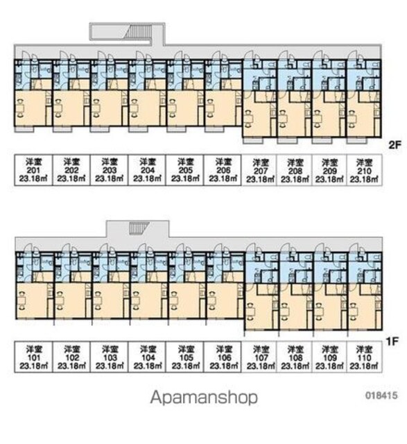 レオパレスエントラレ[1K/23.18m2]の間取図
