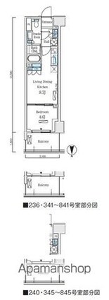 ロイヤルパークス赤羽ノース[1LDK/32.55m2]の間取図