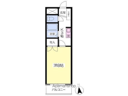 池内マンション[1K/25.8m2]の間取図