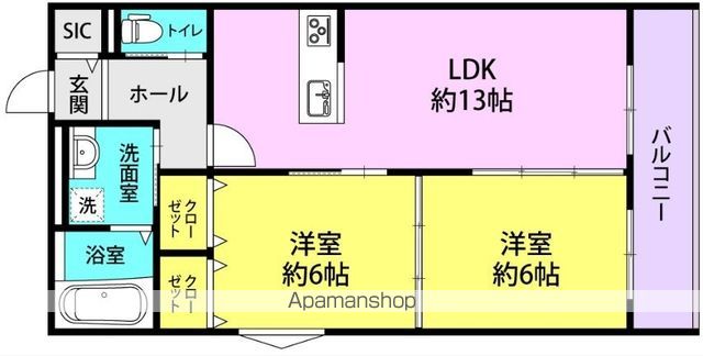 レジデンス ムコ フルールの間取り写真