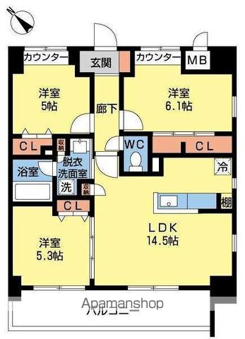 サンアトラスVの間取り写真