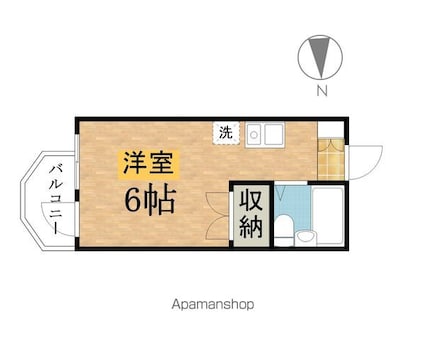 メゾンファミーユ[1R/18.9m2]の間取図