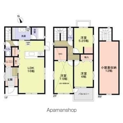 市川市国府台４丁目戸建Ｂ棟[3LDK/95.22m2]の間取図