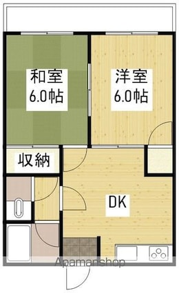 ディライトビル宗郷[2DK/41.64m2]の間取図