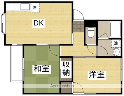 シャトル三瑞Ⅰ[2DK/47.33m2]の間取図