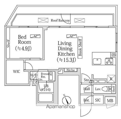 東京都杉並区西荻南４丁目[1LDK/47.02m2]の間取図
