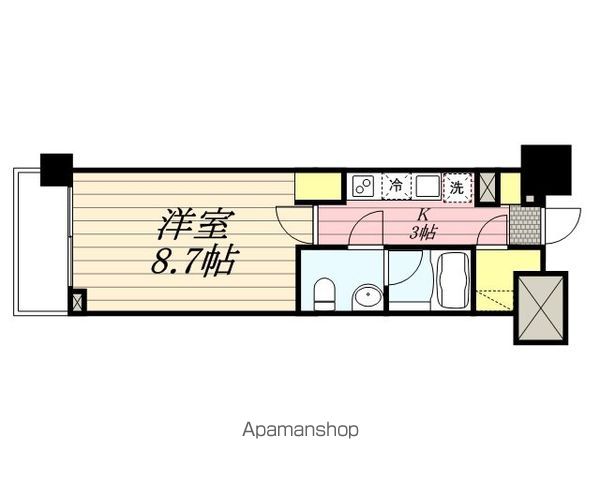 新宿区若松町のマンションの間取り