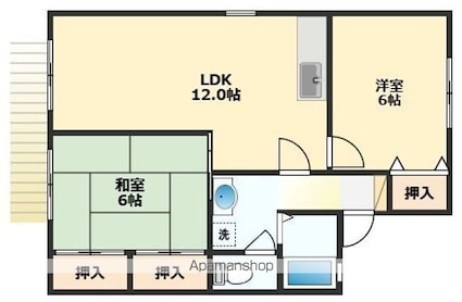 ボナール本郷[2LDK/55.36m2]の間取図