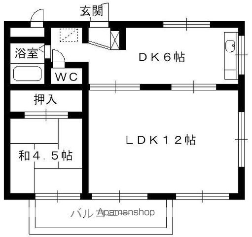 【福岡市東区和白東のアパートの間取り】