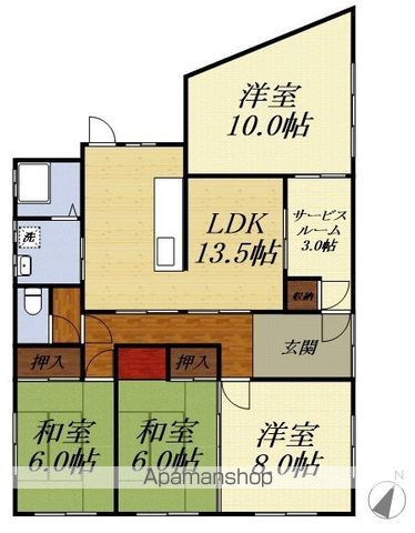 浜松市中央区 1階建 築54年の間取り写真