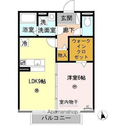 コンフォート[1LDK/40.29m2]の間取図