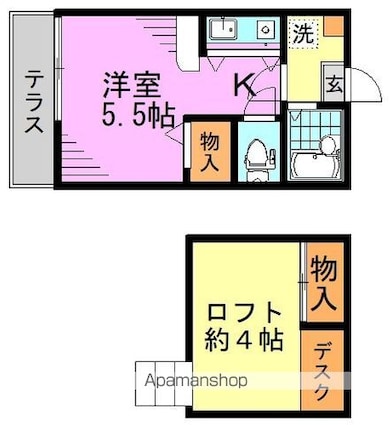 東京都杉並区高円寺南２丁目[1R/17.1m2]の間取図