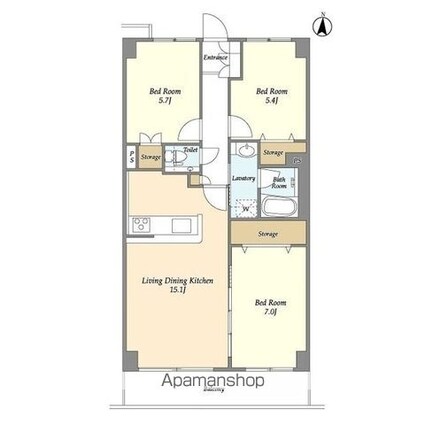 ヒルトップ・スクエアー[3LDK/73.28m2]の間取図