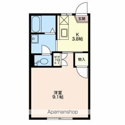 フレグランスすすきがわ[1K/28.24m2]の間取図