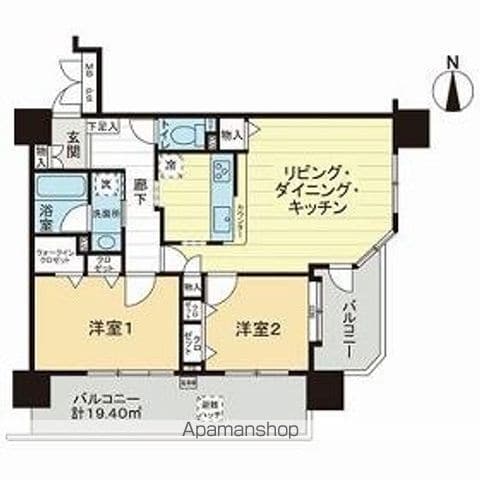 ライオンズマンション高輪の間取り写真