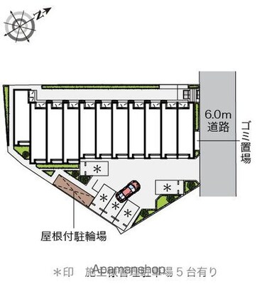 クレイノボヌール[1K/22.75m2]の配置図
