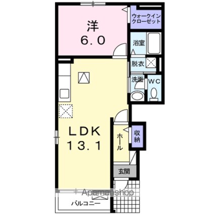 茨城県小美玉市堅倉[1LDK/45.39m2]の間取図