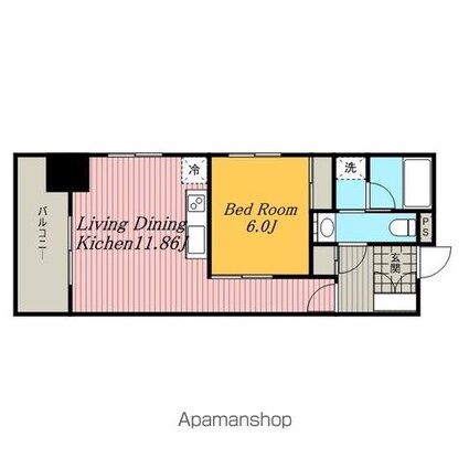 東京都台東区下谷１丁目[1LDK/42m2]の間取図