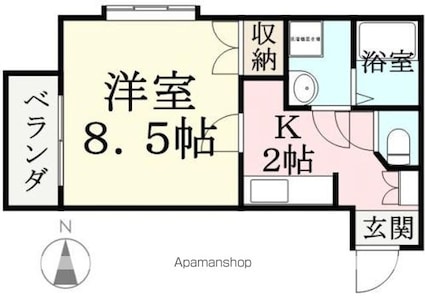 ネオ．クレスト[1K/30.06m2]の間取図