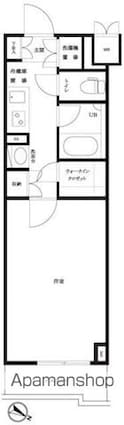 ルーブル三軒茶屋参番館[1K/25.65m2]の間取図