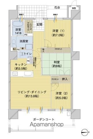 【アイランドシティ照葉テラスマリナコート２番館の間取り】