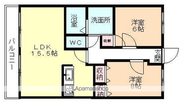ハートフルマンションポラリスの間取り写真