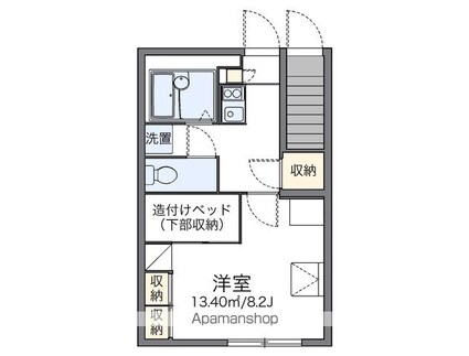 レオパレス西部[1K/23.97m2]の間取図