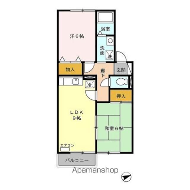 ル・ヴェール　壱・弐番館[2DK/50.12m2]の間取図