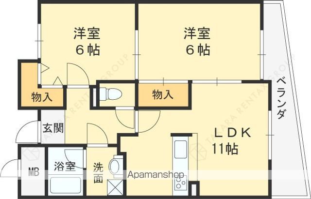フレアコート京橋の間取り写真