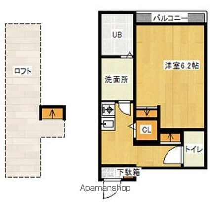 Ｒｅｓｉｄｅｎｃｅ　Ｉｍａｉｋｅ[1K/21.9m2]の間取図