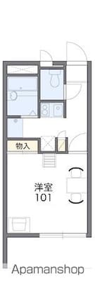 レオパレス４３８[1K/20.28m2]の間取図