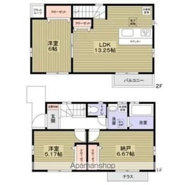 国分寺市内藤２丁目戸建　１[2SLDK/71.88m2]の間取図