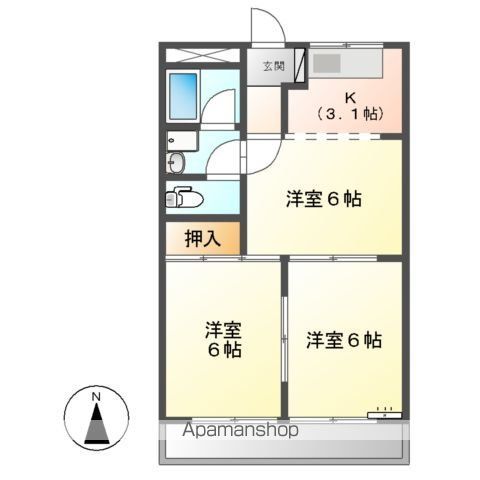 エクセルハイムマスダの間取り